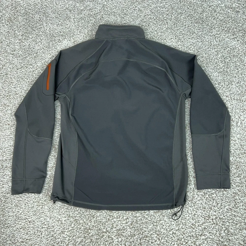 North Face‎ Pullover Mens Medium Gray Quarter Zip Long Sleeve Stretch Hiking Top